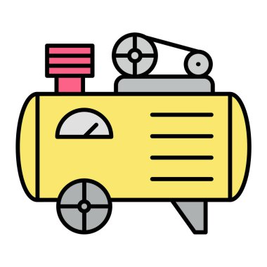 Araba taşıma simgesi. Web için tren vektör simgelerinin özet çizimi