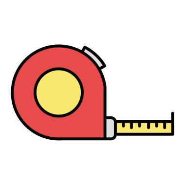 mezura simgesi. Web tasarımı için rulet cetvel simgelerinin özet çizimi