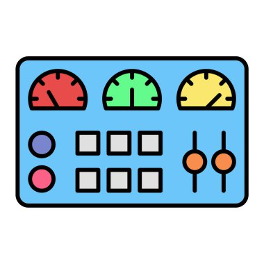 Bir metre simgesinin vektör illüstrasyonu