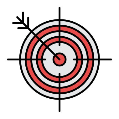 hedef simge vektör illüstrasyonu