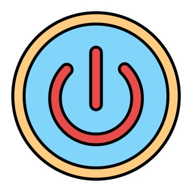 güç hattı simgesi, vektör illüstrasyonu