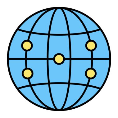 küresel ağ. Basit resimleme