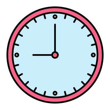 Saat simgesi vektör illüstrasyonu