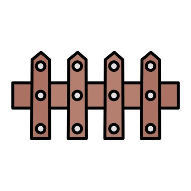 çit simgesi vektör illüstrasyonu