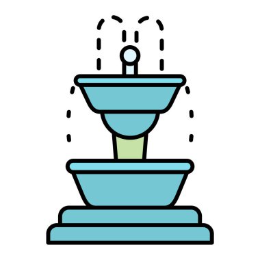 Çeşme simgesinin vektör illüstrasyonu