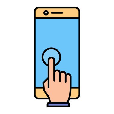 Akıllı telefon aygıtı teknoloji vektör illüstrasyonu