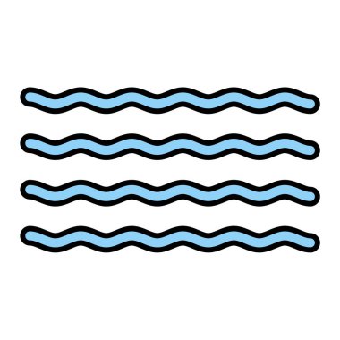 Deniz dalgası ikonu. Su vektörü sembolünün özet çizimi web tasarımı
