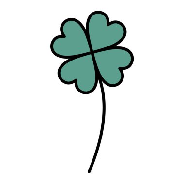 Yonca yaprak ikonu vektör illüstrasyon tasarımı