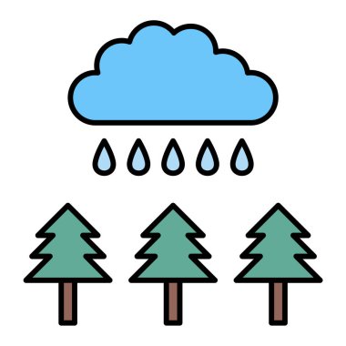 hava ağaçları ikon vektör illüstrasyon tasarımı
