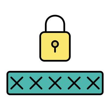 Kilit simgesi. Güvenlik sembolü. düz tasarım biçimi.