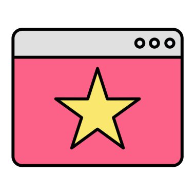 Web tarayıcı vektör simgesi