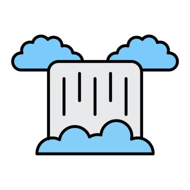 bulut depolama teknolojisi simgesi vektör illüstrasyon grafik tasarımı