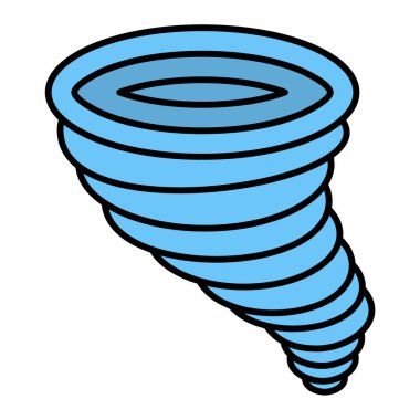 Web ve mobil tasarım için özet biçimli tornado simgesi izole edilmiş vektör çizimi