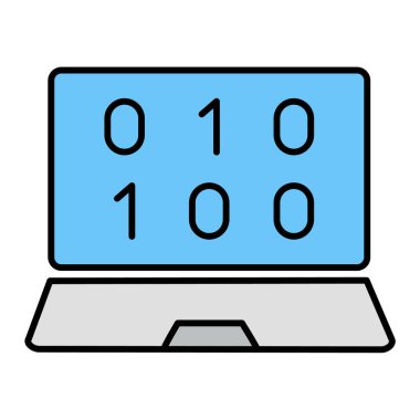 Bilgisayar. Web simgesi basit illüstrasyon