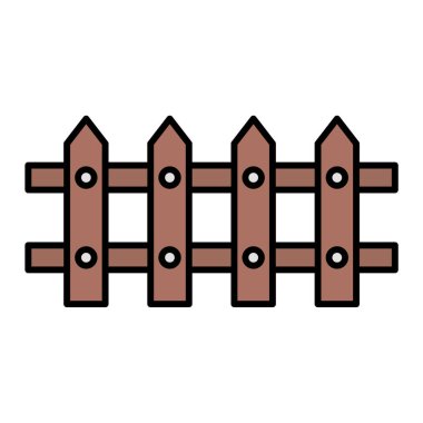 Çit simgesi. vektör illüstrasyonu