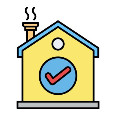 Ev simgesinin vektör illüstrasyonu