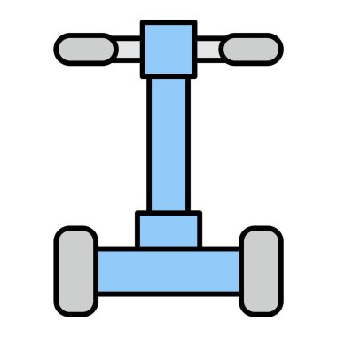 Tek bisiklet simgesinin vektör illüstrasyonu