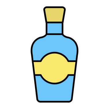 Şarap ikonu vektör tasarımı şişesi