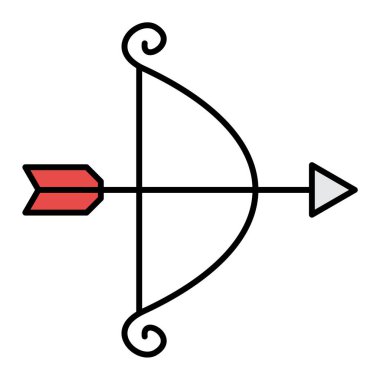 Eros ok simgesi. özet vektör illüstrasyon sembolü