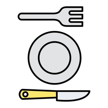 yiyecek ikonu vektör illüstrasyonu