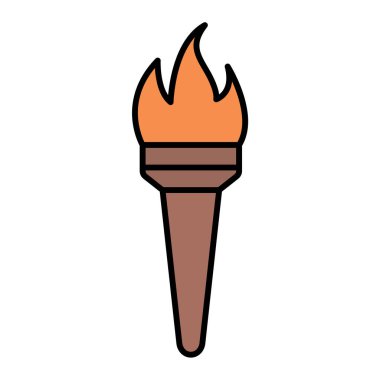 Meşale simgesi. vektör illüstrasyonu