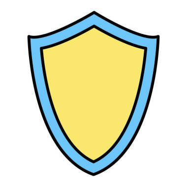 kalkan ikon vektör illüstrasyonu