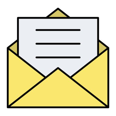 Bir hediyenin düz renk çizimi