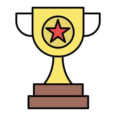 Kupa. Web simgesi basit illüstrasyon