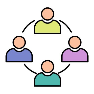 İnsan simgesinin vektör illüstrasyonu