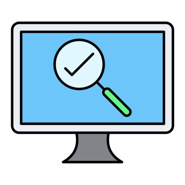 bilgisayar monitörü Büyüteç vektör çizim tasarım ile