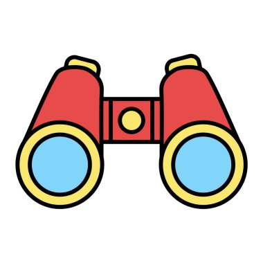 dürbün simgesi. vektör illüstrasyonu