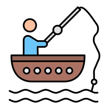 tekne ikonu vektör illüstrasyonu