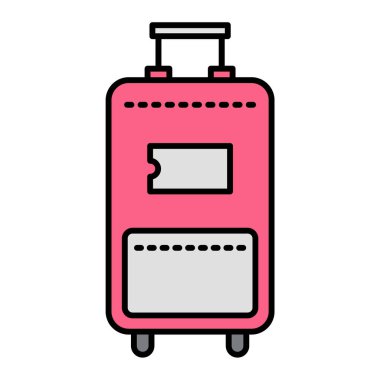 bavul ikonu vektör illüstrasyonu