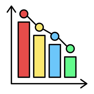 bar çizelgesi simgesi, vektör illüstrasyonu