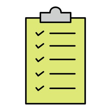 Kontrol listesi. Web simgesi basit illüstrasyon