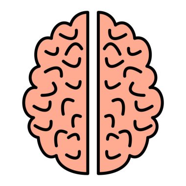 beyin ikonu vektör illüstrasyonu
