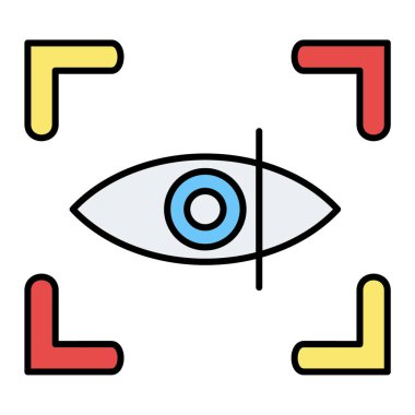 göz vektör simgesi modern basit illüstrasyon