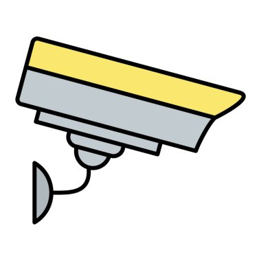 Güvenlik kamerası simgesi vektör illüstrasyonu