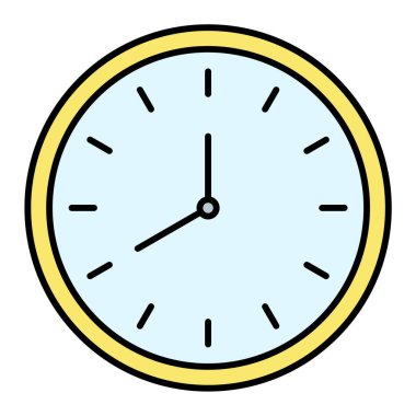 Saat simgesi. vektör illüstrasyonu