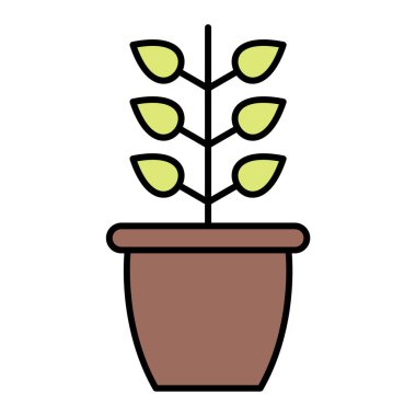 Yaprak vektör illüstrasyon tasarımı olan bitki