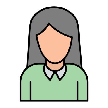 kadın avatar karakter vektör illüstrasyon tasarımı