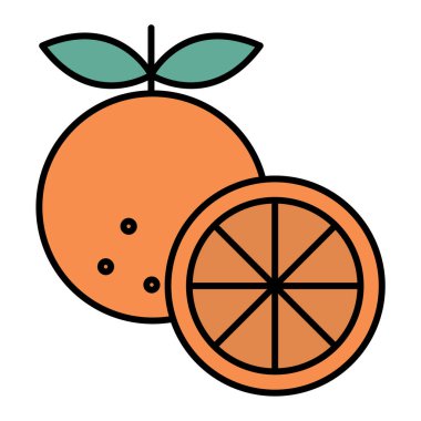 portakal suyu ikonu. vektör illüstrasyonu