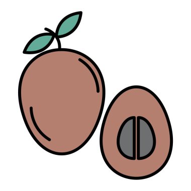 taze meyve ve sebze vektör illüstrasyon grafik tasarımı