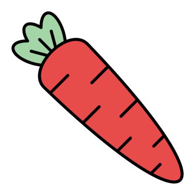 Bir havuç çizgi çizimi