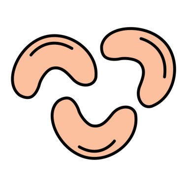 Bir fındık simgesinin vektör çizimi