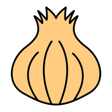 Soğan. Web simgesi basit illüstrasyon