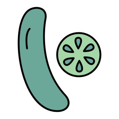 Şirin kivi meyve ikonu vektör illüstrasyon tasarımı