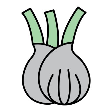 Sebze yiyeceği ikon vektör çizimi