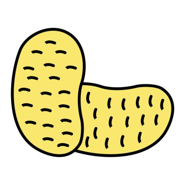 Çizgi film patateslerinin vektör çizimi