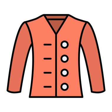 giysi simgesi vektör çizimi izole edildi